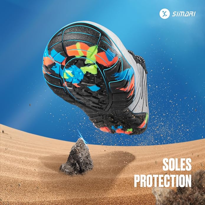 SIMARI Water Shoes for Women Men - Barefoot Quick-Dry Aqua Socks | Lightweight Swim Shoes for Surfing, Swimming, Beach Sports, Kayaking, Diving | Non-Slip Design