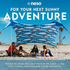 Neso Gigante - Portable Beach Tent - Ideal to Enjoy with Family and Friends - UPF 50+, Water-Resistant, and Lightweight - Save The Whales, 11' x 11'
