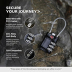 Luggage Locks TSA Approved Travel Essentials, TSA Locks for Luggage, 3 Digit Combination Padlock with Code, Combo Small Padlock for Suitcase, Backpack, Bag Zipper, Locker, Gun Case, 1-Pack