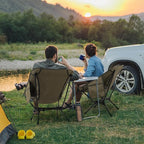 TOBTOS Portable Camping Chair, Support up to 330 LBS, Lightweight Folding Backpacking Chair for Outdoor Camp, Travel, Beach, Picnic, Hiking, Backpacking (Army Green)