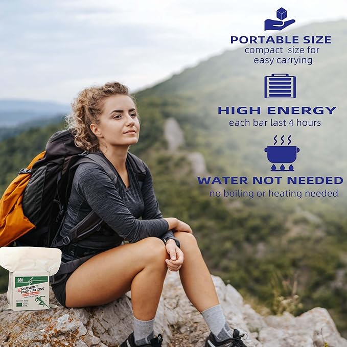 Emergency Food Supply - Original Flavor Hardtack, Mre Meals 2025, 4 Days Emergency Meals Survival Foods Bars, Emergency Supplies for Disaster Preparedness, Tin Pack, Long Shelf Life