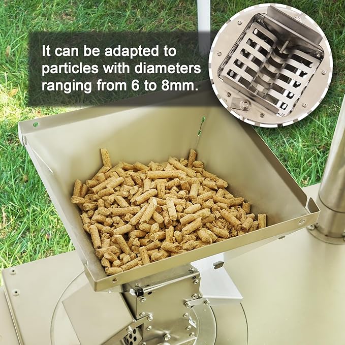 Outdoor Camping Stove Accessory Pellet Bin with Burner for Tent Stove (Black)