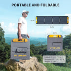 VTOMAN 2376Wh Portable Power Station Bundle with Extra Battery & 200W Solar Panel Included - Up to 3000W Solar Power Generator for Home Backup, Off-grid, Road Trip, RV, Camping, Fishing, Emergencies