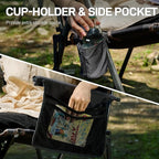 EVER ADVANCED Reclining Camping Chairs for Adult Lightweight, Folding Recliner Chair with Adjustable Back, 4-Level Lounge Chairs, Portable Lawn Chairs for Patio Balcony, Supports 350lbs Black