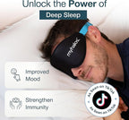 MyHalos® Sleep Mask - Eye Masks for Sleep - 100% Blackout Sleeping Mask for Women, Men & Side Sleepers - 3D Sleeping Eye Mask for Zero Pressure - Award Winning Design, Eyelash Friendly & Breathable