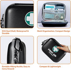 150 Pieces Mini First Aid Kit - Small Medical Kit with Hard Shell - Emergency First Aid Kit for Car, Travel, Home, Outdoor, Office, Camping, Hiking (Black)