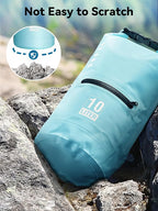 HEETA Waterproof Dry Bag with Front Zippered Pocket for Women Men, 5L/10L/20L/30L/40L Roll Top Lightweight Dry Storage Bag Backpack for Travel, Kayaking, Boating, Rafting, Camping, Hiking & Beach