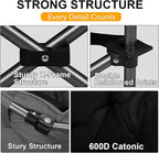 Colorsoul Oversized Heated Camping Chairs Heavy Duty, Fully Thick Padded Heated Chairs for Outdoor Sports, Heated Folding Chair for Adults Support 450lbs, 3 Heat Levels, Battery NOT Included