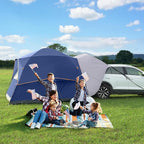 UNP SUV Dome Tent for Camping, Outdoor 6 Person Car Camping Tent, Easy Set Up SUV Tailgate Tent with Rainfly 10' x 10' Vehicle Camping Tent