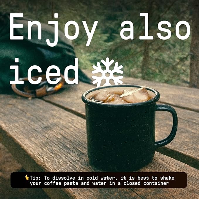 No Normal Dark Roast, Instant Coffee Paste (20 Cups) – The Outdoor Coffee – Swiss-Made, Fairtrade Arabica Beans, Liquid Concentrate Alternative- Uncomplicated, Zero Waste On-the-Go Tube- Slightly Sweetened