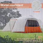 Vidalido 3-4 Person Tent with 1 Mesh Door and 2 Large Mesh Window, Double Layer Waterproof Portable Family Cabin Tent, 4 Person Tents for Outdoor Camping Hiking