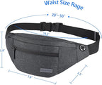 MAXTOP Large Crossbody Fanny Pack with 4-Zipper Pockets,Gifts for Enjoy Sports Festival Workout Traveling Running Casual Hands-Free Wallets Waist Pack Phone Bag Carrying All Phones