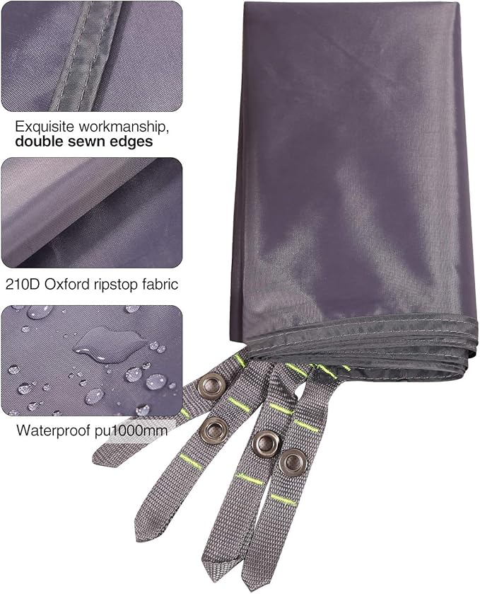 REDCAMP Waterproof Camping Tent Tarp - 36"x83", 4 in 1 Multifunctional Tent Footprint for Camping, Hiking and Survival Gear, Lightweight and Compact