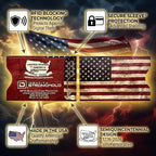 RFID Blocking Credit Card Sleeve Protectors – USA Made Slim Wallet Inserts for Credit Cards, Debit Cards & ID Protection (8, Red)