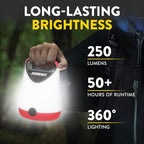 Eveready LED Camping Lantern X-250, Bright Tent Lights, Rugged Water Resistant LED Lanterns, 100 Hour Run-time, Red and Black (Pack of 2)