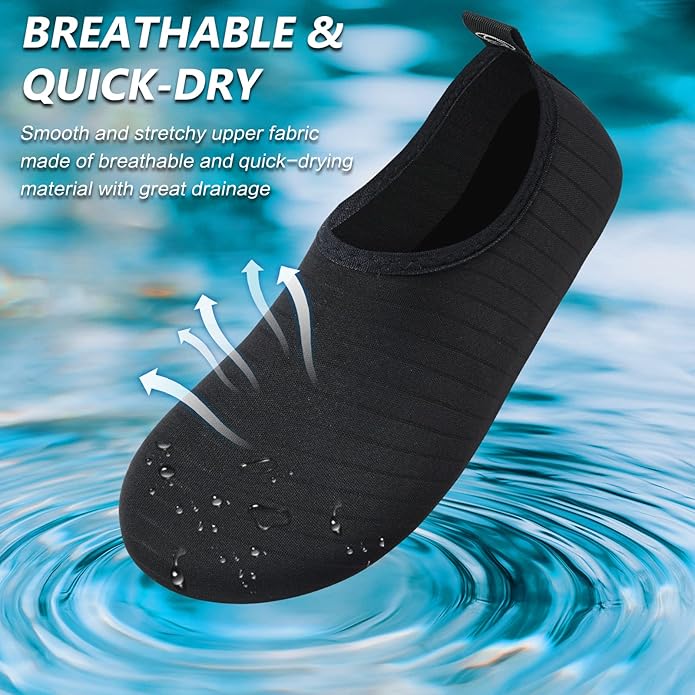 Deevike Water Shoes for Women Men Barefoot Quick-Dry Aqua Socks Slip-on for Beach Swim Surf Yoga Exercise