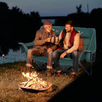 Nice C Heated Camping Chair with Battery, Heated Double Camping Couch, Oversized Thick Padded Loveseat, Heated Camping Chair for Adults, with Cooler Bag, Bottle Opener, Power Bank (Green)