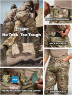 CQR Men's Tactical Pants, Water Resistant Ripstop Cargo Pants, Lightweight EDC Work Hiking Pants, Outdoor Apparel