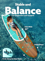 SLOOSH Inflatable Stand Up Paddle Board, 10'6" Paddle Boards with Premium Accessories, Non-Slip EVA Deck, Ultra-Light Carry Bag Pump, Ripple SUP for Youth & Adults of All Skill Levels