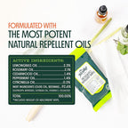 Murphy's Naturals Mosquito Repellent Wipes, Improved Resealable Pack, Plant-Based Lemongrass & Rosemary, DEET-Free, 10 Wipes, 3-Pack