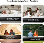 COMMOUDS Queen Air Mattress with Built-in Battery Powered Removable Pump, 13" High Inflatable Mattress, Portable Blow up Mattress, Air Bed for Camping, Home and Guest