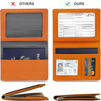 Passport Holder,Travel Accessories,Travel Gifts(Organge)