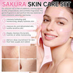 Sakura Skin Care Set for Teenage Girls, Lovely Travel Skincare Set for Women, 41-In-1 Spa Party & Sleepover Skincare Kit with Sleeping Face Mask, Mud Mask, Lip Mask & Exfoliating Scrub, Five of Each