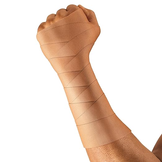 Leukotape P Adhesive Strapping Tape – for Sports Injuries, Strains and Sprains - 1.5 in x 15 yds, Tan, (1 Roll)