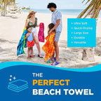 Kaufman - Colorful Hibiscus Beach Towels | 100% Cotton with Ends Hemmed | 30" x 60" | Colorful Soft & Absorbent Pool Towels for Adults and Kids | Fiber Reactive | 12 Pack