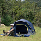 EchoSmile 2/4 Person Camping Tent, Lightweight Dome Family Tent with Rainfly, Easy Setup, Waterproof & Windproof Outdoor Shelter for Group Hiking, Backpacking, 3-Season Use