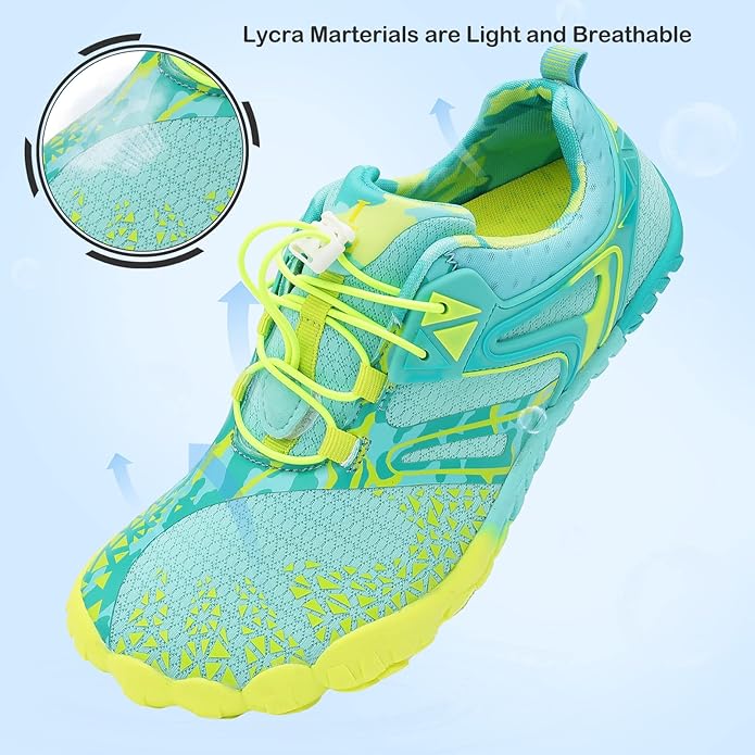L-RUN Barefoot Water Shoes Women Mens Aqua Sock Athletic Hiking Water Sports Shoes for Swim Beach Pool Sand Diving Walking