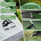 Happy Travel Camping Tent, 4/6 Person Dome Tents for Camping with Rainfly, Waterproof Clip Easy Setup Portable Family Tent with Mesh Windows, 20% More Headroom Backpacking Tents for Camping & Hiking