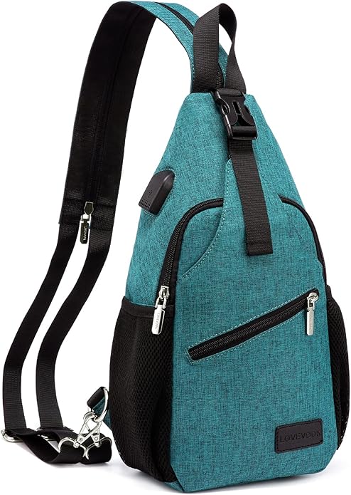 LOVEVOOK Sling Bag for Women Casual Daypack Nylon Crossbody Sling Backpack Travel Shoulder Bag Hiking Daypack