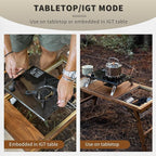 Naturehike Camping Gas Stove for IGT Table, Folding Isobutane Stove with Carry Bag, Portable Camp Stove for Outdoor Car Camping Cooking Tailgating