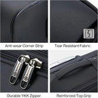 Hanke 3 Piece Luggage Sets Softside Expandable Carry On Luggage Set Travel Suitcase Sets with Spinner Wheels TSA Approved Luggage(Black, 20in/24in/28in)