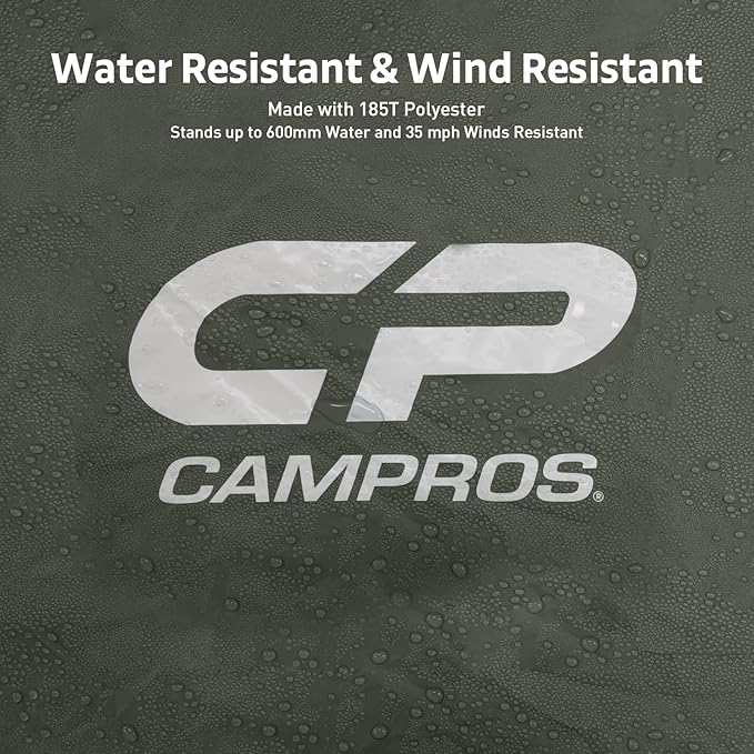 CAMPROS CP Tents for Camping 4 Person Tent Waterproof Windproof Double Layer Camping Tent, Easy Setup Dome Tent with Large Mesh Windows & Wider Door for Outdoor Camping & Hiking