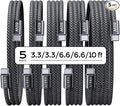 LISEN USB C to USB C Cable, 5-Pack [3.3/3.3/6.6/6.6/10FT] for iPhone 17 Charger Cord, 60W C to C Cable Fast Charging for iPad, iPhone 16 15 Pro Max, Galaxy S25/S24 USBC to USBC Cable Gifts for Men
