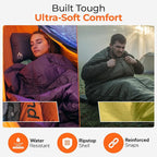 Sierra Madre Puffle 40 °F 5‑in‑1 Camping Quilt – Ultra-Soft Outdoor Blanket, Sleeping Bag, Under/Top Quilt, Poncho | Linkable, Compact, Adventure Gear