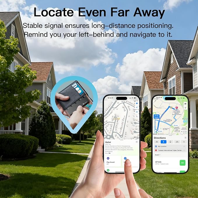 2026 Smart Card Air Tracking Tag | Bluetooth Wallet GPS Tracker | Thin Eco-Friendly Alternative Work with Apple Find my | 6-10 Years Battery | Apple MFi Certified Keys Find Item Locator for Keys, Bags