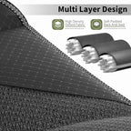 Heavy Duty Folding Chair 500LB Capacity, Oversized Camping Chairs with Cup Holder, Cooler Bag & Storage Pouch, Double-Layer Fabric, Outdoor Chairs for Sports, Lawn Chairs (2, Black Grey, Extra Large)