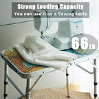 Small Folding Camping Table, 2ft Portable Picnic Table Aluminum 24" x 16" Folding Table, 3 Adjustable Heights Portable Lightweight Table Dining Table for RV, Picnic, Beach (Sunflower)