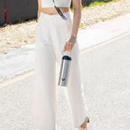 Maxi Stainless Steel Water Bottle 26oz - Double wall vacuum insulated | Integrated carry handle | leak proof flip top lid | Lightweight & stylish - Stainless