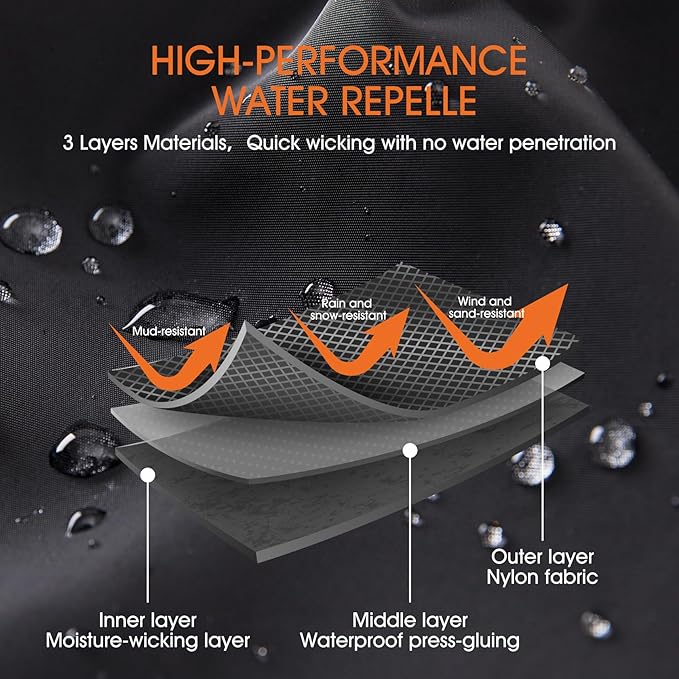 Waterproof Adjustable Leg Gaiters for Men and Women Snow Boot Gaiters for Hiking in Hunting Sand and Mud Mountain Climbing or Snowshoeing