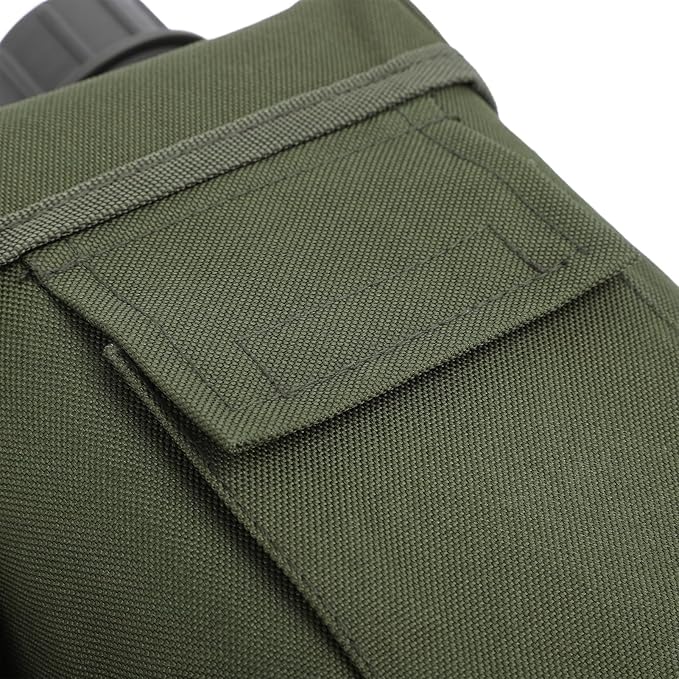 Outdoor - 2L Portable Water Canteen with Waist Bag, Multi Fuctional PVC Flat Camping for Surplus or Bushcraft Gear (OD Green)