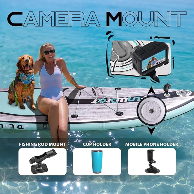 FunWater Inflatable Stand Up Paddle Board 10'/10'6"/11'/11'6" Paddle Board for Adults & Youth, Paddleboards Inflatable with Premium SUP Accessories, Wide Stable, Non-Slip Comfort Deck