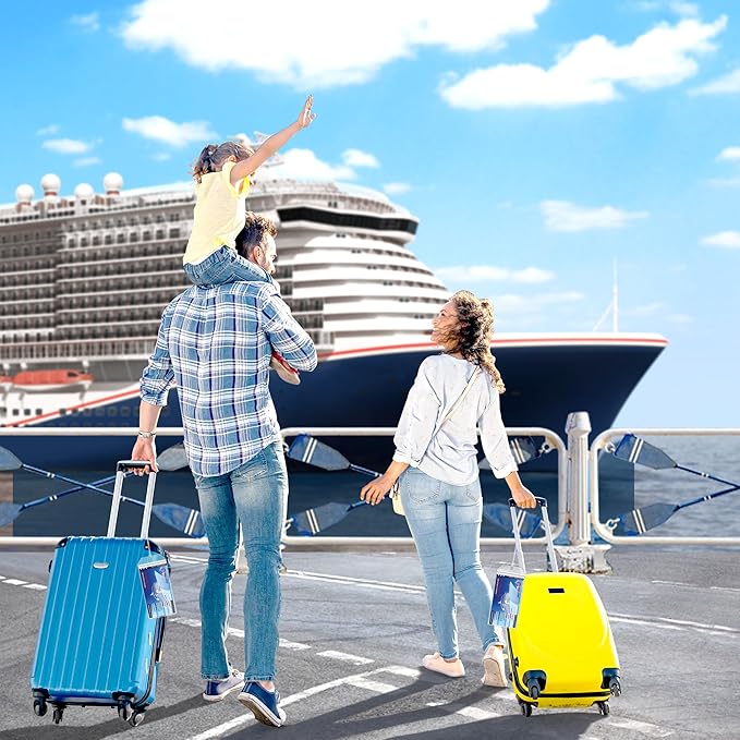30 Pack Luggage Tags Travel Essentials & Cruise Essentials for NCL, Princess, Carnival, Royal Caribbean & Celebrity Cruise Ships by SEAVILIA