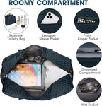 Large Women Travel Duffle Bag - Carry on Overnight Weekend Travel Duffel Tote Gym Bag with Wet Pocket Toiletry Weekender Overnight Bag for Travel Business Trips Sports Hospital 3 Pcs Set
