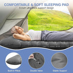Sleeping Pad for Camping, 5" Extra-Thick Camping Mat with Pillow Built-in Foot Pump, Ultralight Inflatable Sleeping Mat for Camping, Backpacking, Hiking, Camp Tent