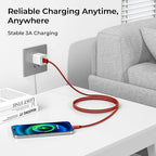Basesailor for iPhone 17 16 Pro Max Charger Cord,USB to USB C Cable,Type C Charging Power Cord for Apple 17e 15 iPad 10 Air 4 5,Samsung Galaxy S26 S25 S24 S23,Red,2Pack 3.3FT(1M)