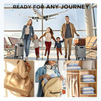 10 Set Compression Packing Cubes for Travel Essentials,Compressible Expandable Packing Cubes for Suitcase,OlarHike Luggage Organizer Bags for Travel,Handy Helper for Organizing Clothes(Light Blue)